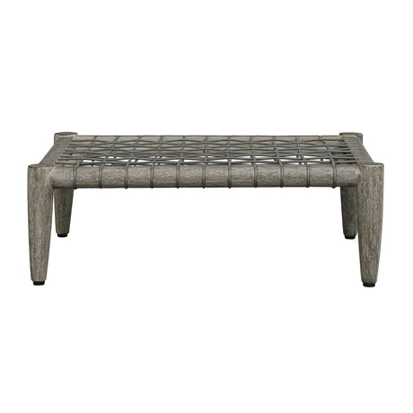 White Cushioned Outdoor Ottoman | Uttermost Borneo
