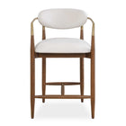 Modern European furniture - White Velvet Counter Stool - www.oroa.com