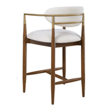 Modern European furniture - White Velvet Counter Stool - www.oroa.com