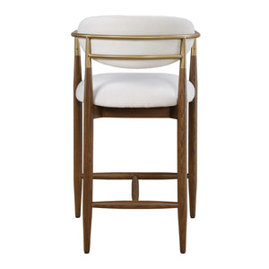  Modern European furniture - White Velvet Counter Stool - www.oroa.com | Oroa.com