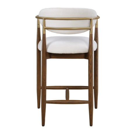 Modern European furniture - White Velvet Counter Stool - www.oroa.com