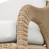 Modern European furniture - Natural Wicker Outdoor Lounge Chair - www.oroa.com