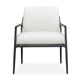 Modern European furniture - White Cushioned Outdoor Lounge Chair - www.oroa.com