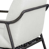 Modern European furniture - White Cushioned Outdoor Lounge Chair - www.oroa.com