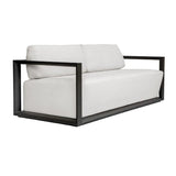 Modern European furniture - White Cushioned 3-Seater Outdoor Sofa - www.oroa.com