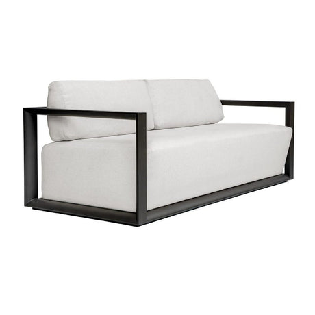 Modern European furniture - White Cushioned 3-Seater Outdoor Sofa - www.oroa.com