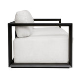 Modern European furniture - White Cushioned 3-Seater Outdoor Sofa - www.oroa.com
