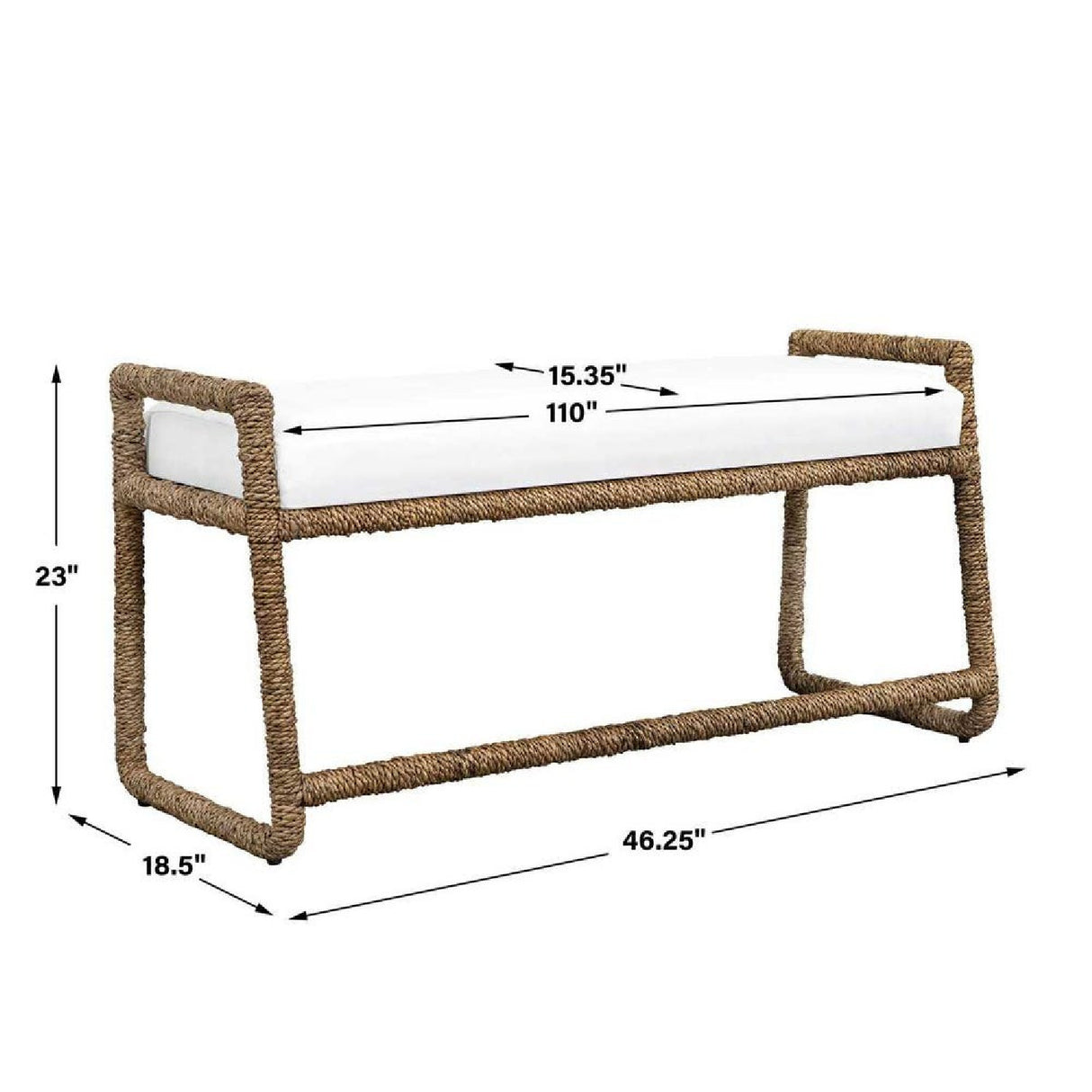   Banana Fiber Wrapped Bench | Oroa.com