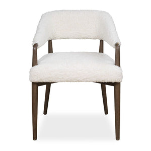   Cream Shearling Dining Chair | Oroa.com