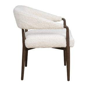   Cream Shearling Dining Chair | Oroa.com