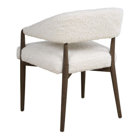Modern European furniture - Cream Shearling Dining Chair - www.oroa.com