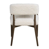 Modern European furniture - Cream Shearling Dining Chair - www.oroa.com