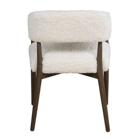 Modern European furniture - Cream Shearling Dining Chair - www.oroa.com