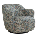 Modern European furniture - Floral Print Swivel Chair - www.oroa.com