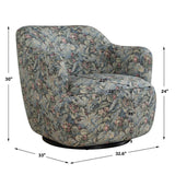 Modern European furniture - Floral Print Swivel Chair - www.oroa.com