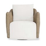 Modern European furniture - Beige Outdoor Swivel Lounge Chair - www.oroa.com