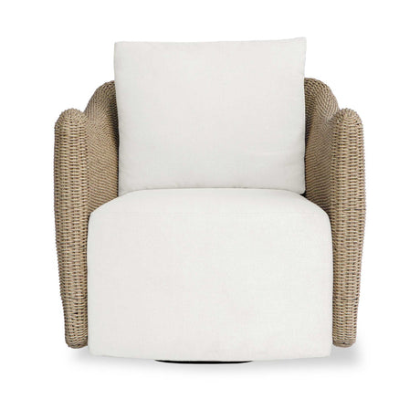 Modern European furniture - Beige Outdoor Swivel Lounge Chair - www.oroa.com