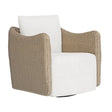 Modern European furniture - Beige Outdoor Swivel Lounge Chair - www.oroa.com