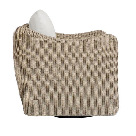 Modern European furniture - Beige Outdoor Swivel Lounge Chair - www.oroa.com