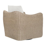 Modern European furniture - Beige Outdoor Swivel Lounge Chair - www.oroa.com