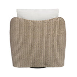 Modern European furniture - Beige Outdoor Swivel Lounge Chair - www.oroa.com
