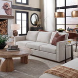 Modern European furniture - Cream Boucle Piped Sofa - www.oroa.com