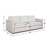 Modern European furniture - Cream Boucle Piped Sofa - www.oroa.com