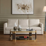 Modern European furniture - Cream Boucle Piped Sofa - www.oroa.com