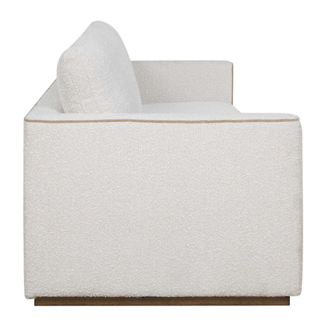 Modern European furniture - Cream Boucle Piped Sofa - www.oroa.com