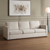 Modern European furniture - Cream Boucle Piped Sofa - www.oroa.com