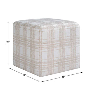   Chenille Cube Ottoman | Oroa.com