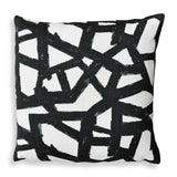 Modern European furniture - Black Abstract Pattern Outdoor Pillow - www.oroa.com