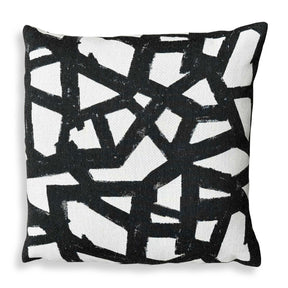 Modern European furniture - Black Abstract Pattern Outdoor Pillow - www.oroa.com