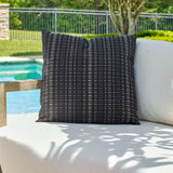 Modern European furniture - Dark-Toned Stripes Outdoor Pillow - www.oroa.com