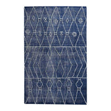 Tribal Patterned Blue Wool Rug | Uttermost Fressia