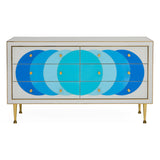 Blue Glass Panes Credenza | Jonathan Adler Ultramarine | Oroa.com