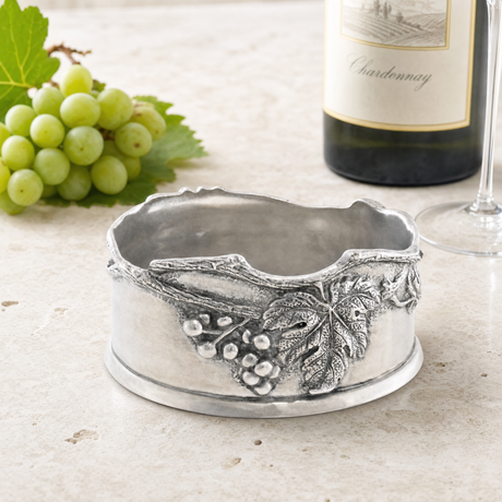 Pewter Grape Wine Coaster - OROA