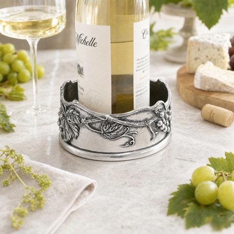 Pewter Grape Wine Coaster - OROA
