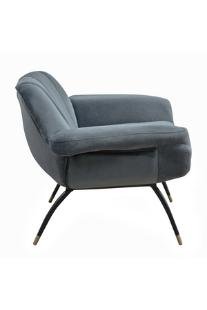 Velvet Channeled Lounge Chair | Versmissen Abbey | Oroa.com