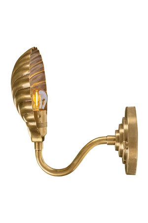 Gold Scalloped Wall Lamp | Versmissen Bonaire | Oroa.com