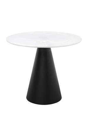 White Marble Pedestal Coffee Table | Versmissen Cone | Oroa.com