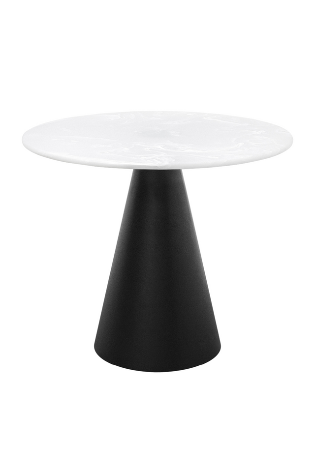 White Marble Pedestal Coffee Table | Versmissen Cone | Oroa.com