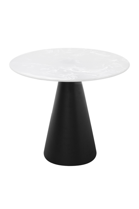 White Marble Pedestal Coffee Table | Versmissen Cone | Oroa.com