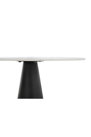 White Marble Pedestal Dining Table | Versmissen Cone | Oroa.com