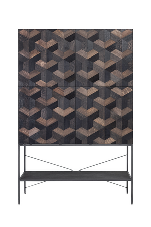 Oak Parquet 4-Door Cabinet | Versmissen Illusion | Oroa.com