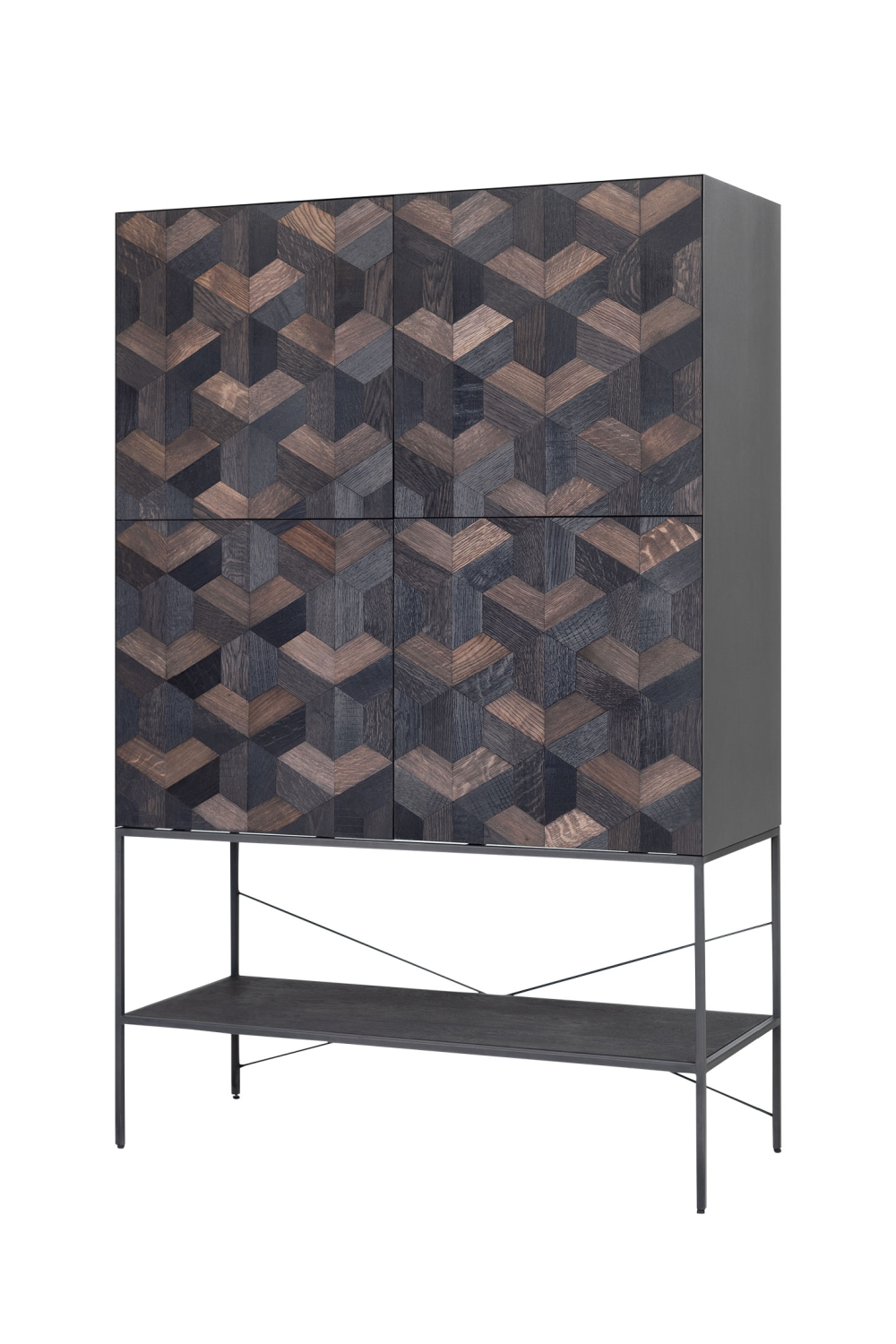 Oak Parquet 4-Door Cabinet | Versmissen Illusion | Oroa.com