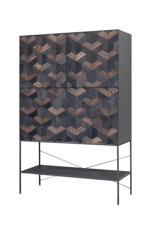 Oak Parquet 4-Door Cabinet | Versmissen Illusion | Oroa.com