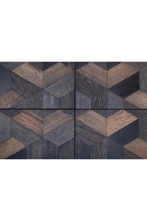 Oak Parquet 4-Door Cabinet | Versmissen Illusion | Oroa.com