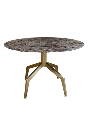 Brown Marble Round DIning Table | Versmissen Razor | Oroa.com