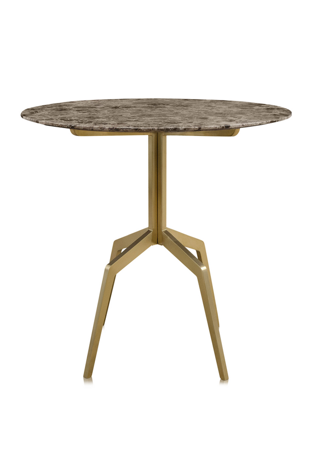 Brown Marble Round DIning Table | Versmissen Razor | Oroa.com